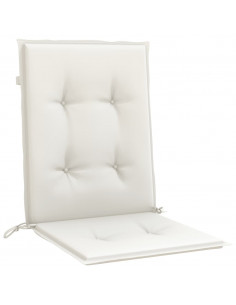 Cuscini Sedia Schiena Bassa 4 pz Crema Mélange 100x50x4 Tessuto