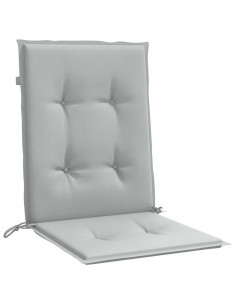 Cuscini Sedia Schiena Bassa 4 pz Grigio Mélange 100x50x4 cm