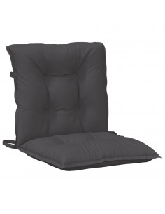 Cuscini Sedia Schiena Bassa 6 pz Antracite Mélange 100x50x7 cm