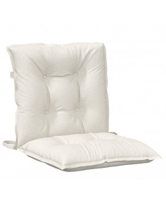 Cuscini Sedia Schiena Bassa 6 pz Crema Mélange 100x50x7 Tessuto