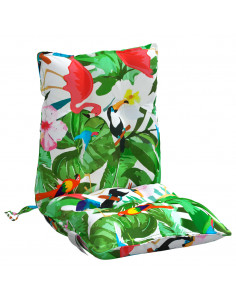 Cuscini Sedia Schienale Basso 4pz Multicolore in Tessuto Oxford