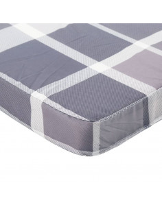 Cuscini Sedia Sdraio 2pz Motivo Quadri Grigio in Tessuto Oxford