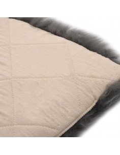 Cuscini Sedie 2 pz Grigio Chiaro 40x40cm Vera Pelle di Montone