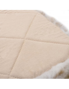 Cuscini Sedie 2pz Melange Marrone 40x40cm Vera Pelle di Montone