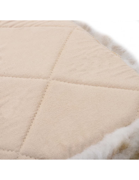 Cuscini Sedie 2pz Melange Marrone 40x40cm Vera Pelle di Montone