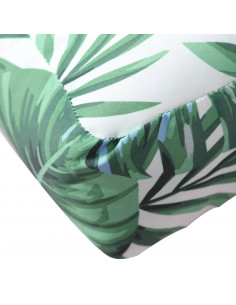 Cuscino Pallet Motivo a Foglie 60x60x9,5 cm in Tessuto Oxford