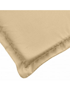 Cuscino Panca da Giardino Beige Mélange 180x50x7 cm in Tessuto