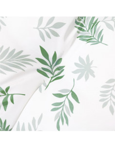 Cuscino Panca da Giardino Motivo a Foglie 200x50x3 cm Tessuto