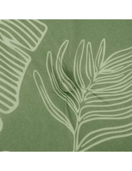 Cuscino Panca da Giardino Motivo a Foglie 200x50x3 cm Tessuto