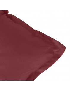 Cuscino Panca Giardino Rosso Vino Mélange 120x50x7cm Tessuto
