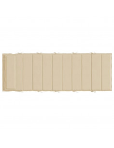 Cuscino per Lettino Beige 180x60x3 cm in Tessuto Oxford