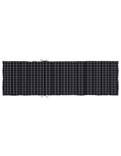 Cuscino per Lettino con Motivo a Quadri Nero in Tessuto Oxford