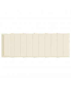 Cuscino per Lettino Crema 180x60x3 cm in Tessuto Oxford