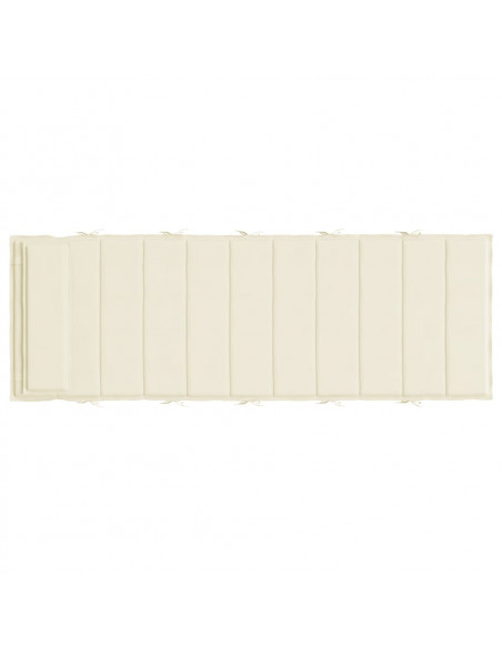 Cuscino per Lettino Crema 180x60x3 cm in Tessuto Oxford