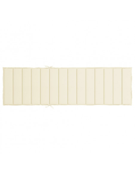 Cuscino per Lettino Crema 200x70x3 cm in Tessuto Oxford