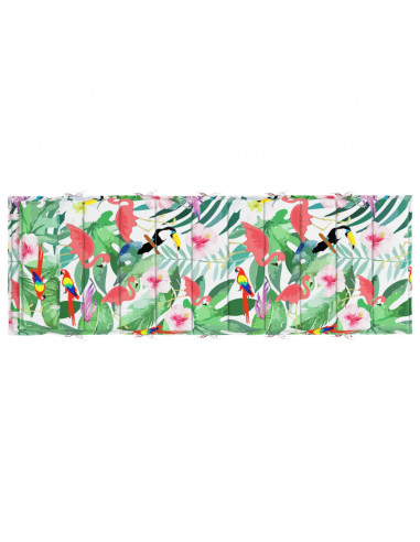 Cuscino per Lettino Multicolore 180x60x4 cm in Tessuto Oxford