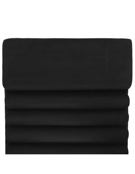 Cuscino per Lettino Prendisole Nero in Pelle Scamosciata