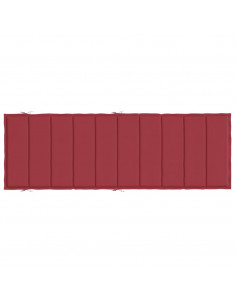 Cuscino per Lettino Rosso Vino 186x58x3 cm in Tessuto Oxford