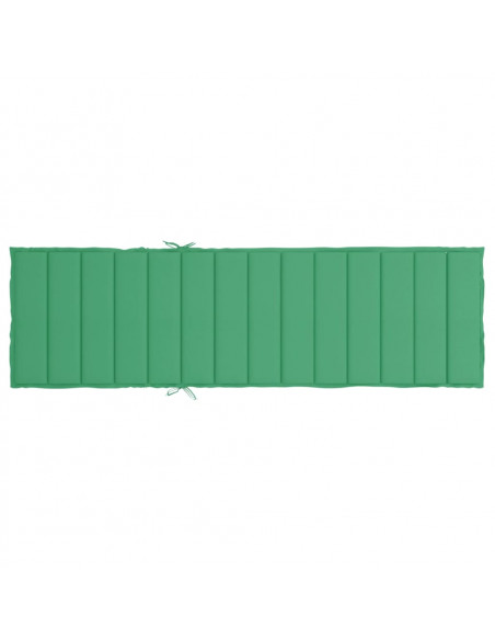 Cuscino per Lettino Verde 200x60x3 cm in Tessuto Oxford