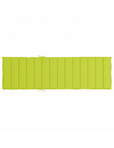 Cuscino per Lettino Verde Intenso 200x70x3 cm in Tessuto Oxford
