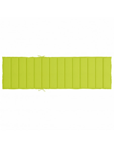 Cuscino per Lettino Verde Intenso 200x70x3 cm in Tessuto Oxford