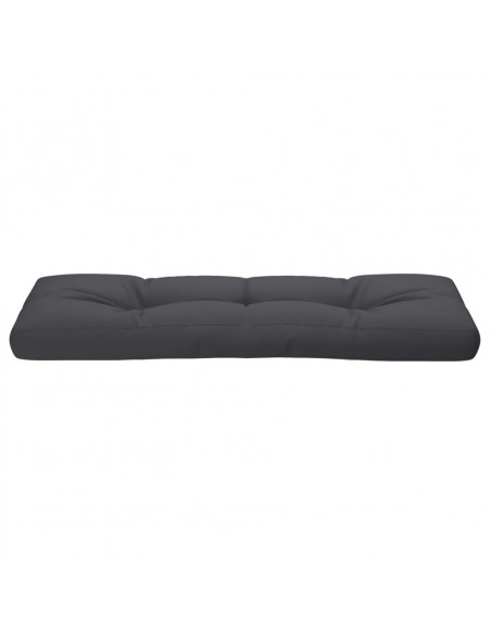 Cuscino per Pallet Antracite 120x40x12 cm in Tessuto