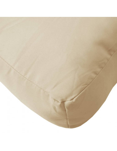 Cuscino per Pallet Beige 60x60x8 cm in Tessuto Oxford