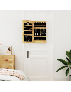 Armadio Portagioie con Specchio a Muro 37,5x10x67 cm 2