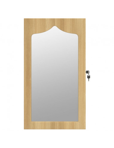 Armadio Portagioie con Specchio a Muro 37,5x10x67 cm