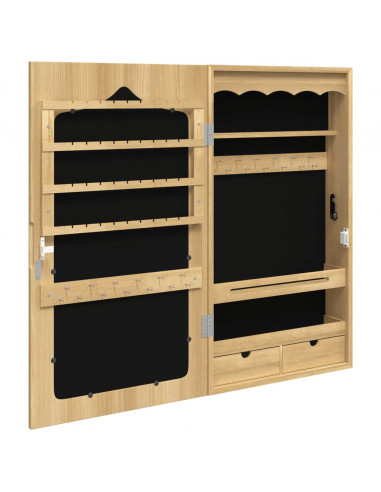 Armadio Portagioie con Specchio a Muro 37,5x10x67 cm