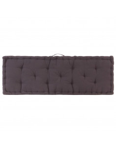 Cuscino per Pallet e Pavimento in Cotone 120x40x7 cm Antracite