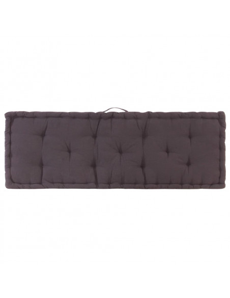 Cuscino per Pallet e Pavimento in Cotone 120x40x7 cm Antracite
