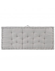 Cuscino per Pallet e Pavimento in Cotone 120x80x10 cm Grigio