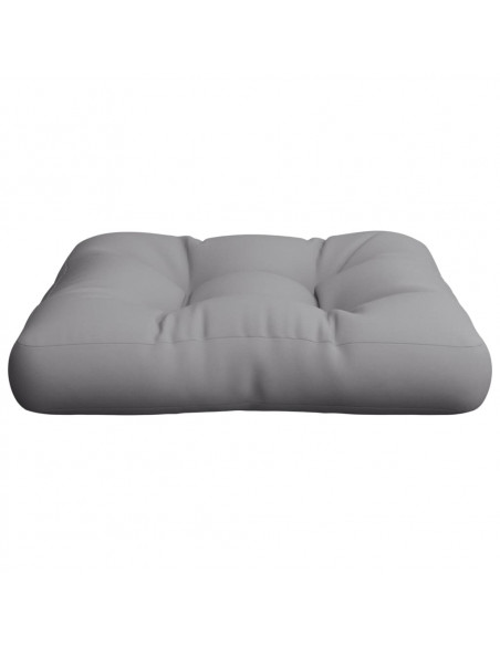 Cuscino per Pallet Grigio 60x60x12 cm in Tessuto