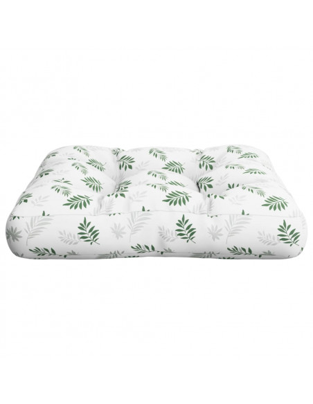 Cuscino per Pallet Motivo a Foglie 58x58x10cm in Tessuto Oxford