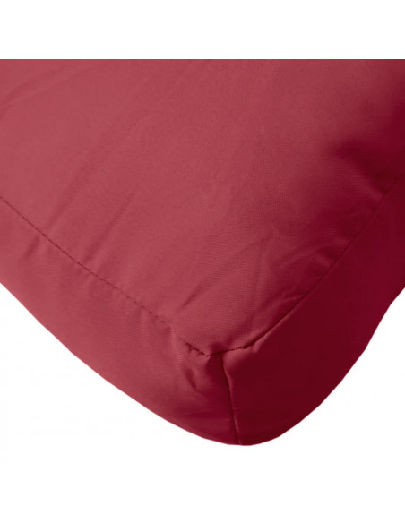 Cuscino per Pallet Rosso Vino 60x60x8 cm in Tessuto Oxford