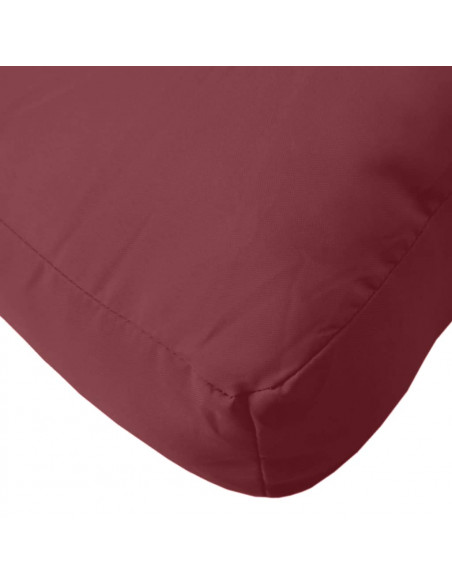 Cuscino per Pallet Rosso Vino Mélange 60x60x10 cm in Tessuto