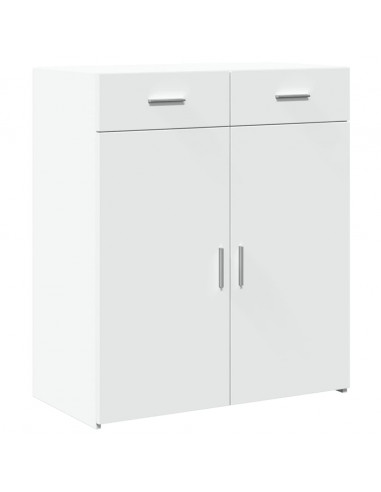 Credenza Bianca 80x42,5x93 cm in Legno Multistrato