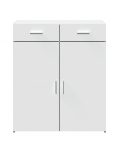 Credenza Bianca 80x42,5x93 cm in Legno Multistrato