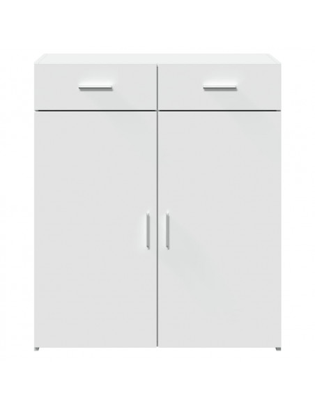 Credenza Bianca 80x42,5x93 cm in Legno Multistrato