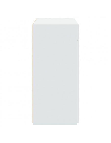 Credenza Bianca 80x42,5x93 cm in Legno Multistrato