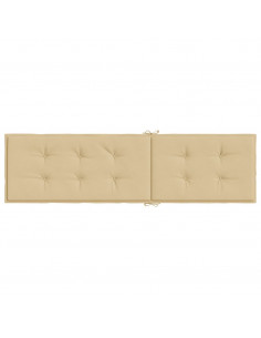 Cuscino per Sdraio Beige Mélange (75+105)x50x3 cm in Tessuto