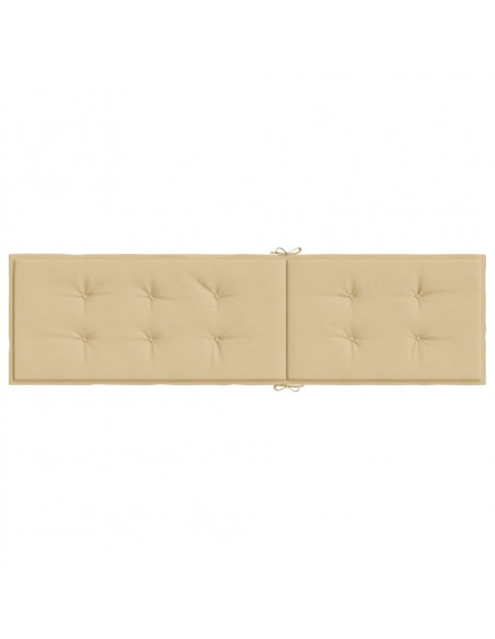 Cuscino per Sdraio Beige Mélange (75+105)x50x3 cm in Tessuto