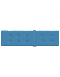 Cuscino per Sdraio Blu Mélange (75+105) x 50 x 4 cm in Tessuto