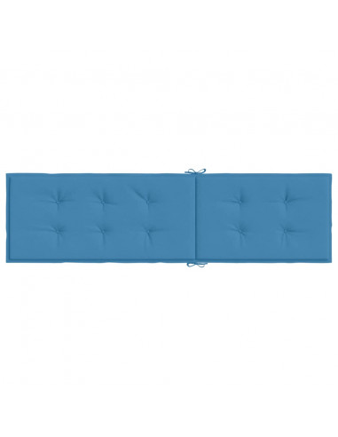 Cuscino per Sdraio Blu Mélange (75+105) x 50 x 4 cm in Tessuto