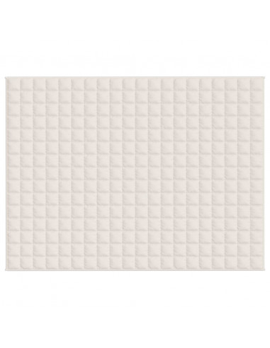 Coperta Ponderata Crema Chiaro 152x203 cm 7 kg Tessuto