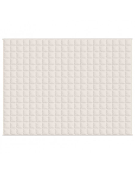 Coperta Ponderata Crema Chiaro 152x203 cm 7 kg Tessuto