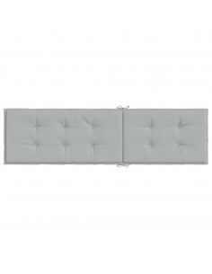 Cuscino per Sdraio Grigio Chiaro Mélange (75+105)x50x3 Tessuto