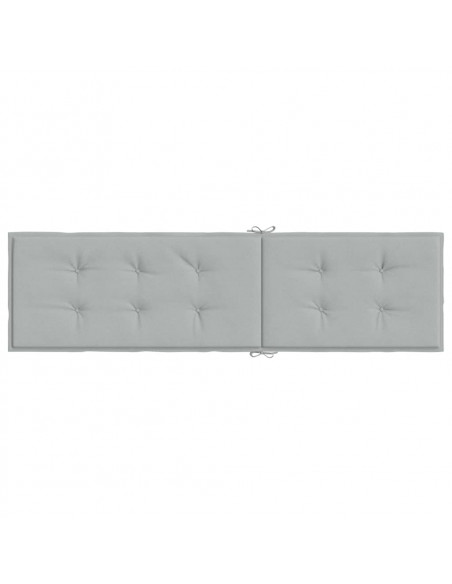 Cuscino per Sdraio Grigio Chiaro Mélange (75+105)x50x3 Tessuto