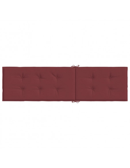 Cuscino per Sdraio Rosso Vino Mélange (75+105)x50x3 Tessuto